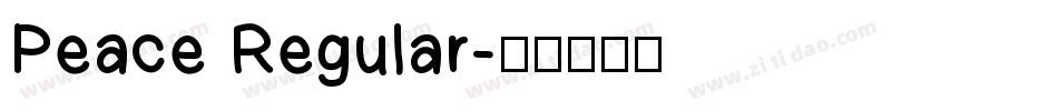Peace Regular字体转换